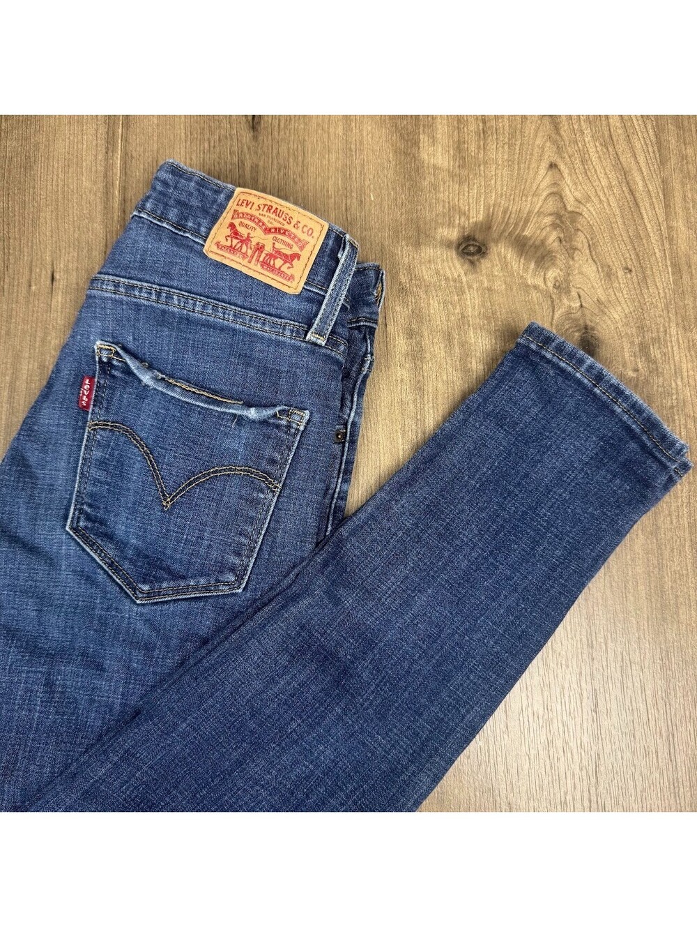 Levi's 721 SZ 27 Women's High Rise Skinny Jeans Blue Wash Stretch Denim